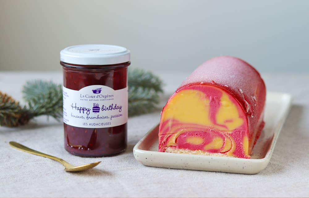 Confiture "Happy Birthday" 240g Banane, framboise, passion