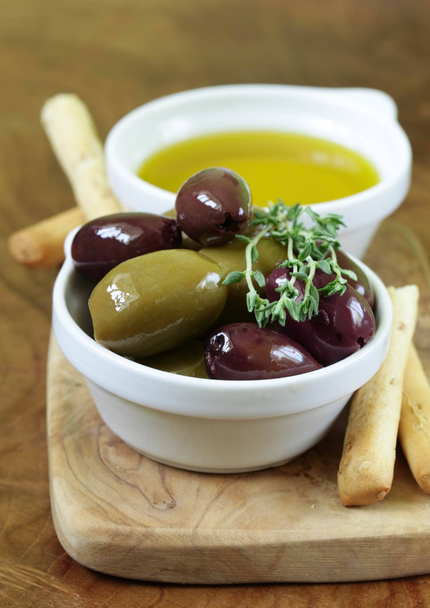 Olives  Bio vertes et Kalamata dénoyautées aux herbes - 180g