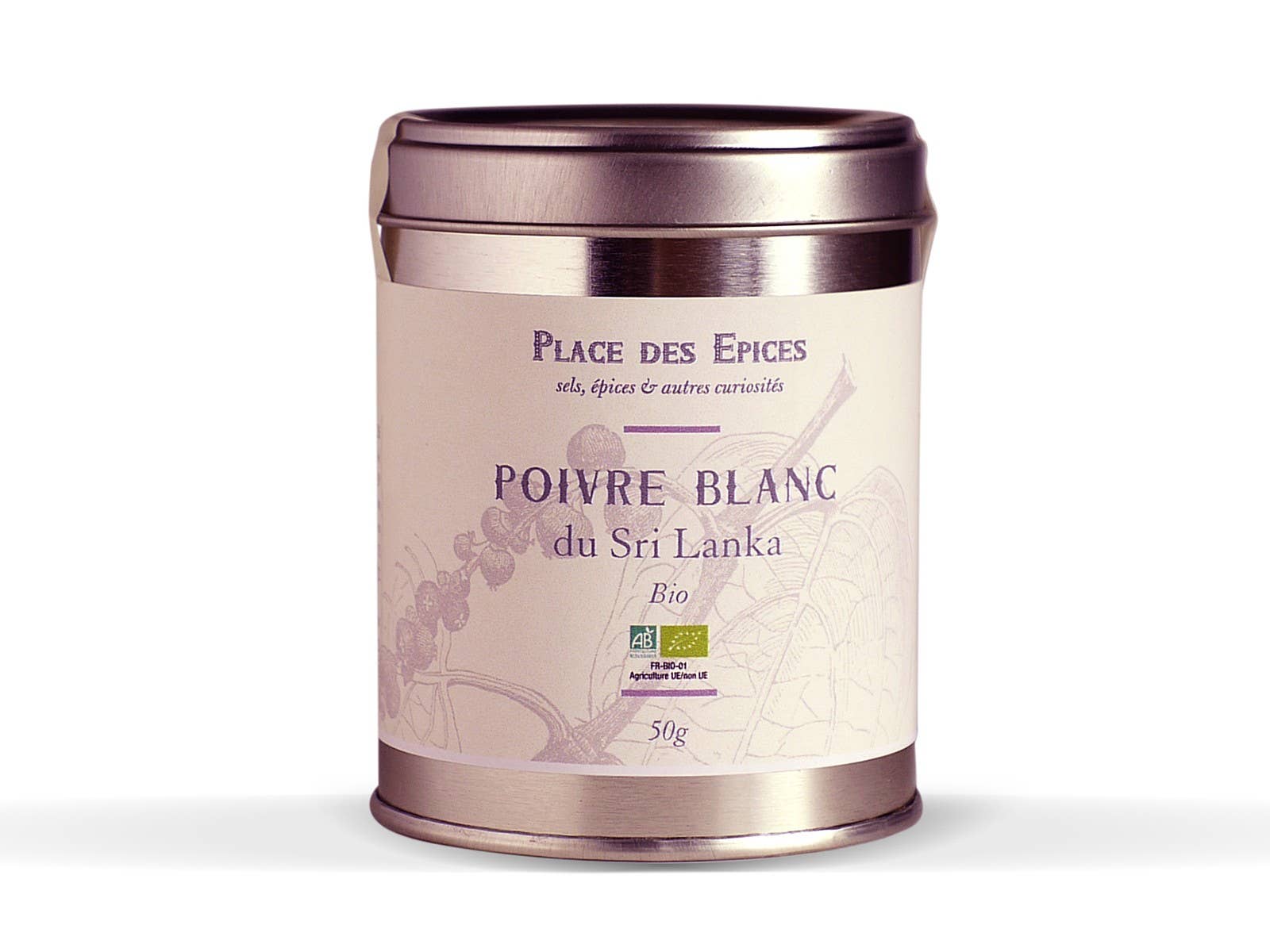 Poivre blanc du Sri Lanka Bio