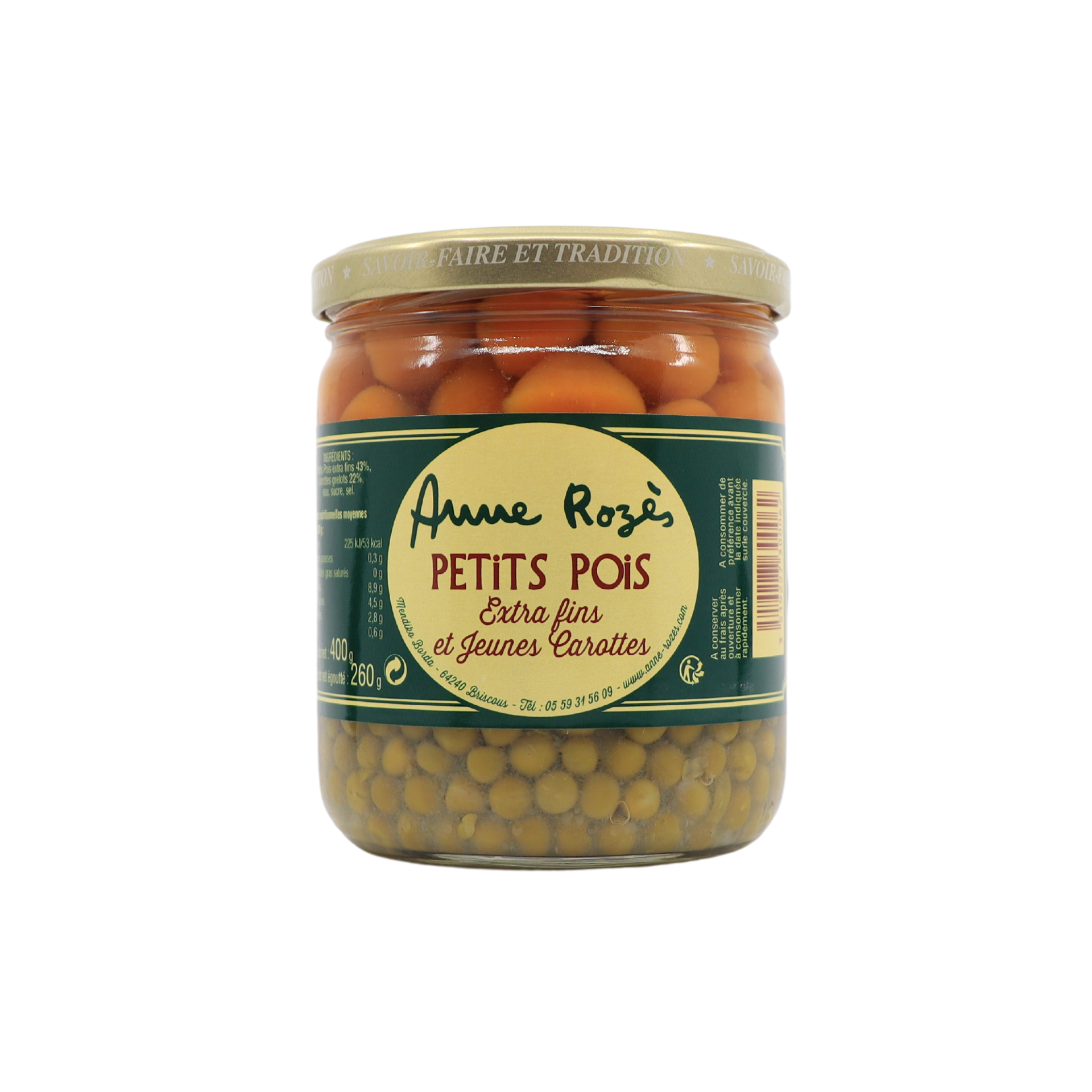 Petits-Pois extra-fins & Jeunes Carottes 400g