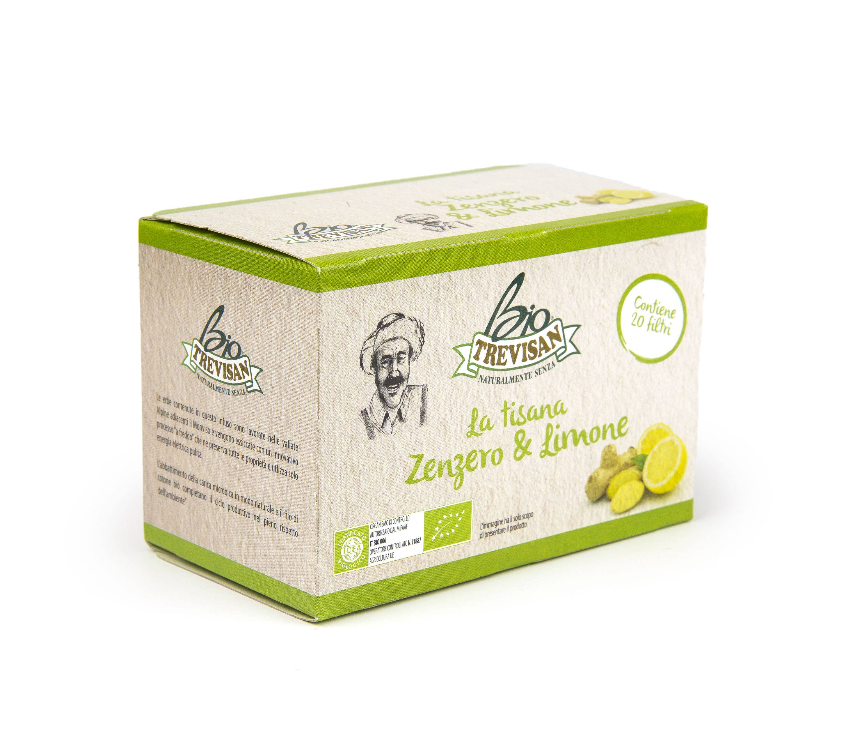 Thé aux herbes - Gingembre et citron, 20 filtres BIO