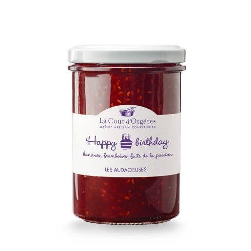 Confiture "Happy Birthday" 240g Banane, framboise, passion